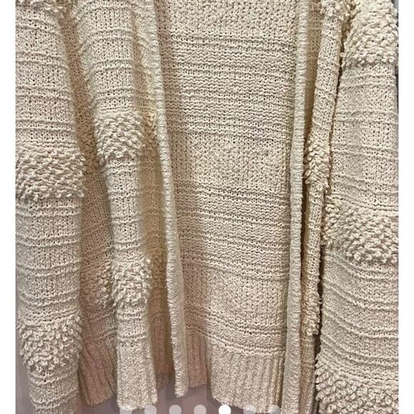 Madewell Bronson Chunky Textured Cream Cardigan-Size Medium - Picture 6 of 8
